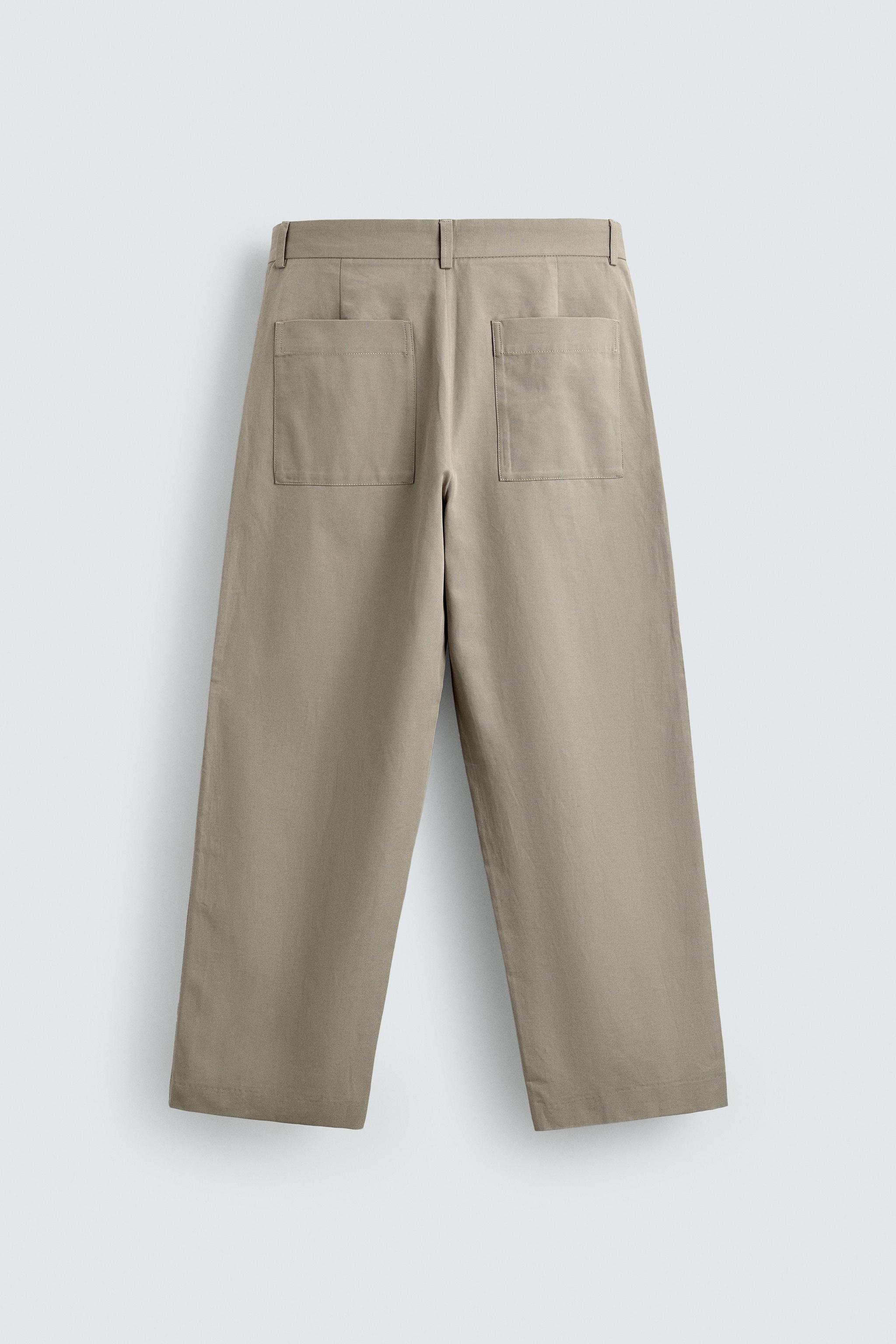 RELAXED FIT COTTON - LINEN PANTS